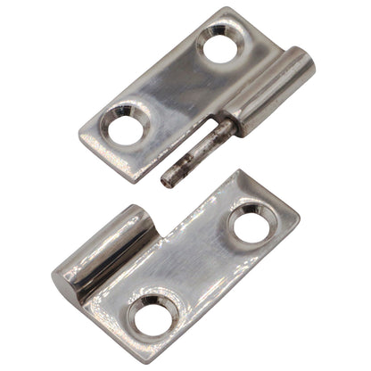 Stainless Steel 2 Part Removable Hinges – 316 Grade Stainless Hinge With Polished Finish - 37 x 37mm – Available In Left Or Right Side