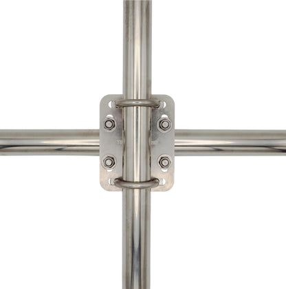 90-Degree Clamp For 25mm Tubing – Clamps Two Tubes At Right-Angles – With U-Bolts & Nyloc Nuts
