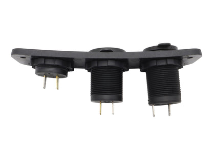 Marine Power Outlet With USB-A & USB-C – Includes Cigarette Lighter Socket & Digital Voltmeter Display