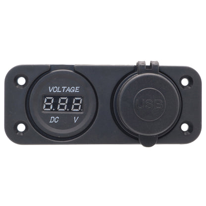 Marine Power Outlet With USB-A & USB-C Including Digital Voltmeter Display
