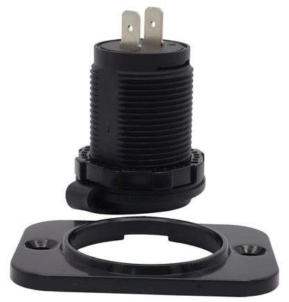 Marine Waterproof USB Socket – Standard USB-A And Micro USB-C Sockets – Blue Illumination