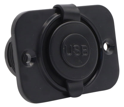 Marine Waterproof USB Socket – Standard USB-A And Micro USB-C Sockets – Blue Illumination