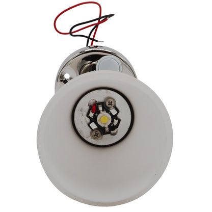 Frosted Glass / Polished Stainless Steel Swivel LED Spot Light – With USB C Charging Point – Osculati – 92 Lumen