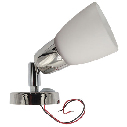 Frosted Glass / Polished Stainless Steel Swivel LED Spot Light – With USB C Charging Point – Osculati – 92 Lumen