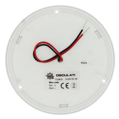 Ultra Flat LED Light With Touch Switch – 12/24V – 3W – Flush Mounting – 168 Lumen – White Surround