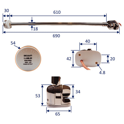 Evolved 360 Degree Anchor Light - Foldable Lighting Pole – For Vessels Up To 20m