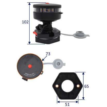 Osculati Portable Navilight - 360 Degree Anchor Light – Angle Adjustment – Battery Powered