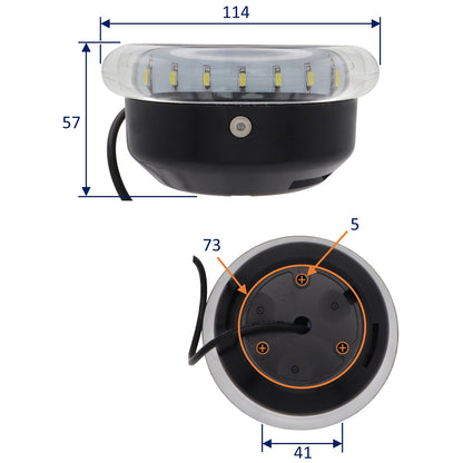 Discovery Mast Head Navigation Light - 360 Degree - White Light – 12/24V – Vessels Up To 20m