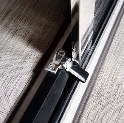 Hinged Stainless Steel Door Stop For Sliding Doors & Windows – 316-Grade Stainless Steel With PVC Cover