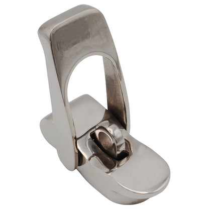 Sprung Lockable Hasp – Polished 316-Grade Stainless Steel – With Loop For Padlock