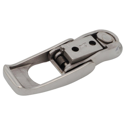 Sprung Lockable Hasp – Polished 316-Grade Stainless Steel – With Twist Lock Key