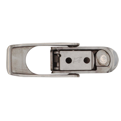 Sprung Lockable Hasp – Polished 316-Grade Stainless Steel – With Twist Lock Key