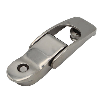 Sprung Lockable Hasp – Polished 316-Grade Stainless Steel – With Twist Lock Key