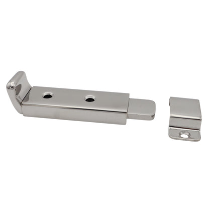 Stainless Steel Door Latch – Polished Slide Latch – With Detent To Keep In Position – 316 Stainless Steel