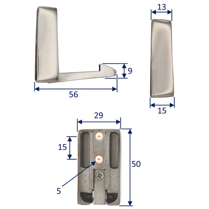 Folding Coat Hook – In Polished 316-Grade Stainless Steel – Sleek Design