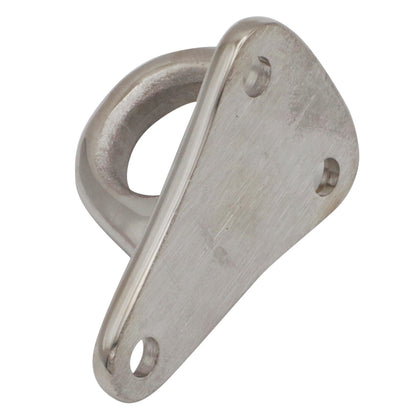 A4 Stainless Steel Fender Eye – 3 Point Fixing – Polished Finish – 17mm Hole For Rope