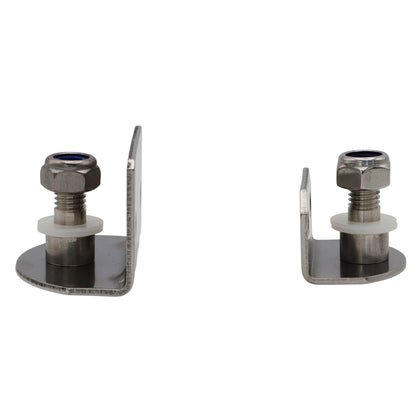 Gas Strut 90-Degree Mounting Plate – With 8mm Threaded Internal Pin – For Our Osculati Stainless Steel Gas Struts – Available In Two Sizes