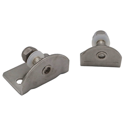 Gas Strut 90-Degree Mounting Plate – With 8mm Threaded Internal Pin – For Our Osculati Stainless Steel Gas Struts – Available In Two Sizes