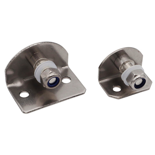 Gas Strut 90-Degree Mounting Plate – With 8mm Threaded Internal Pin – For Our Osculati Stainless Steel Gas Struts – Available In Two Sizes