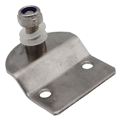Gas Strut Mounting Plate – 8mm Pin – 10mm Offset – For Mounting Our Osculati Stainless Steel Gas Springs