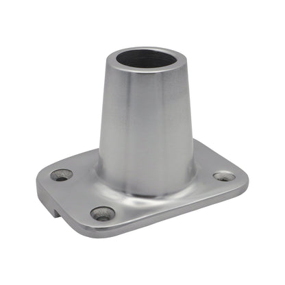 Anodized Aluminium Stanchion Base - Diameter 25mm – Straight 90 Degrees