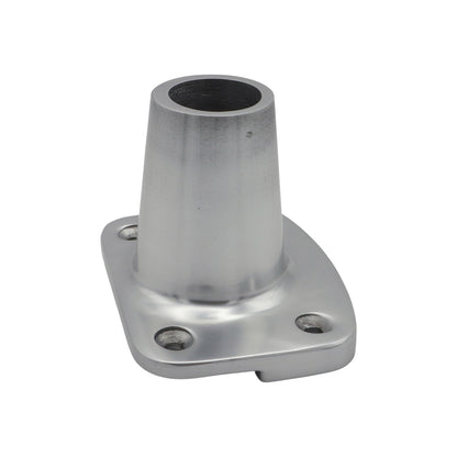 Anodized Aluminium Stanchion Base - Diameter 25mm – Straight 90 Degrees