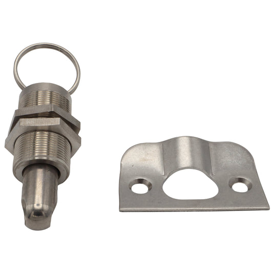 Lock Cylinder With Strike Plate – 316-Grade Stainless Steel – Great For Cockpit Lockers