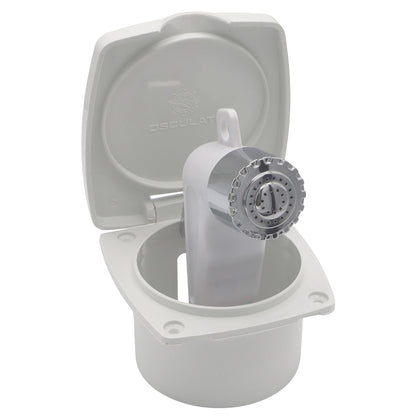 Osculati Compact Boat Shower With Chromed Brass Shower Head & Containment Box - Hinged Lid – 2.5m Hose
