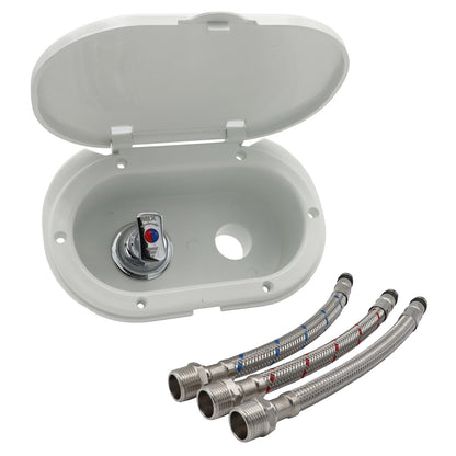 Cockpit Shower Unit – Mixed Hot & Cold Water – One Touch Tap For Flow & Temperature Adjustment