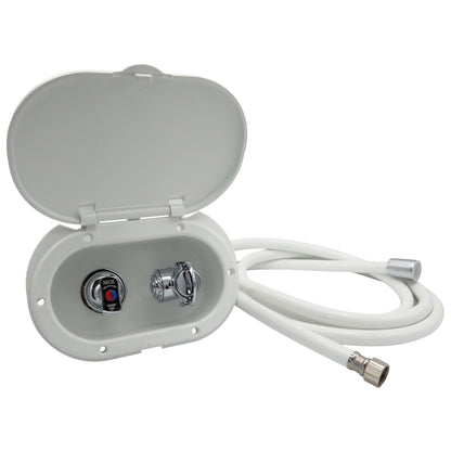 Cockpit Shower Unit – Mixed Hot & Cold Water – One Touch Tap For Flow & Temperature Adjustment