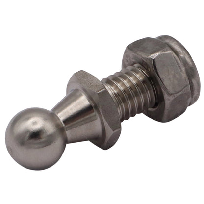 Gas Strut Mounting Ball Joint – 10mm Ball - For Mounting Our Osculati Stainless Steel Gas Springs – M8 Thread Mounting