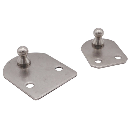 Flat Gas Strut Mounting Plate With 10mm Diameter Ball Joint – 316-Grade Stainless Steel – For Our Osculati Gas Struts