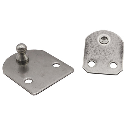 Flat Gas Strut Mounting Plate With 10mm Diameter Ball Joint – 316-Grade Stainless Steel – For Our Osculati Gas Struts