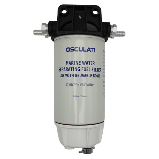 Osculati Marine Fuel Filter – For Diesel Engines – With Water Separator And Quick Drain – 30 Micron Cartridge