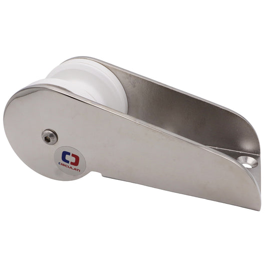 Osculati Cast Bow Roller – 316-Grade Stainless Steel – White Nylon Sheave – For Lines Up To 10kg