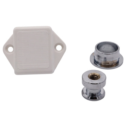 Push-Lock Draw & Cupboard Door Latch – With Chrome Knob – Neat & Unobtrusive – 2 Size Choices – 16mm or 19mm Panel