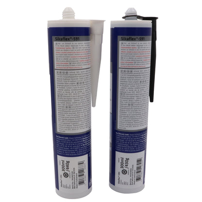 Sikaflex 591 Adhesive Sealant – 300ml Cartridge – Multipurpose Sealant For Exterior & Interior Marine Use - White Or Black