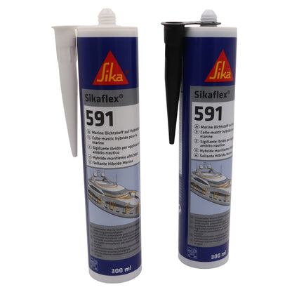 Sikaflex 591 Adhesive Sealant – 300ml Cartridge – Multipurpose Sealant For Exterior & Interior Marine Use - White Or Black