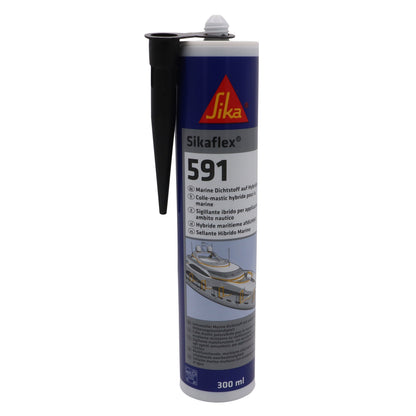 Sikaflex 591 Adhesive Sealant – 300ml Cartridge – Multipurpose Sealant For Exterior & Interior Marine Use - White Or Black