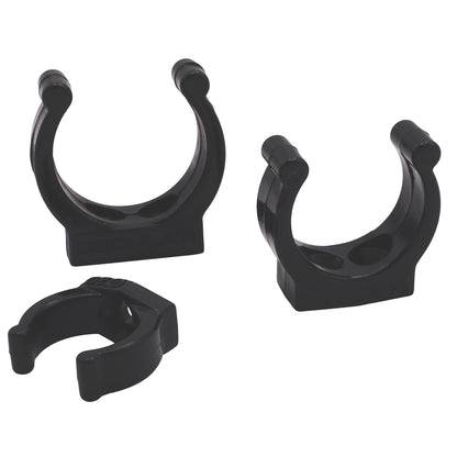Osculati Heavy Duty Black Plastic Clips – Sizes To Fit 20mm, 25mm & 30mm diameters