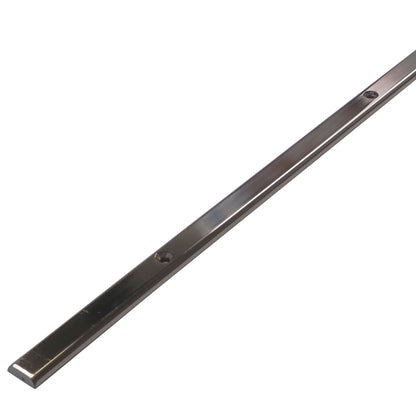 Boat Rubbing Strake Flat Top With Drilled Holes – 316 Stainless Steel - Solid Profile With Polished Finish, Sold In 1.5m And 3m Lengths.
