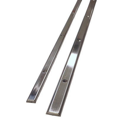 Boat Rubbing Strake Flat Top With Drilled Holes – 316 Stainless Steel - Solid Profile With Polished Finish, Sold In 1.5m And 3m Lengths.