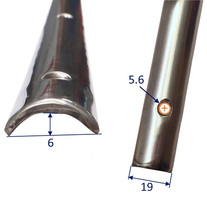 Arch (Curved) Boat Rubbing Strake With Pre Drilled Holes – 316 Stainless Steel - Polished Finish - Sold In 1.5m & 3m Lengths.