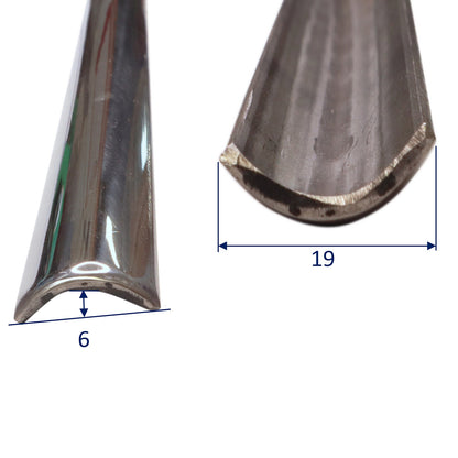 Arch (Curved) Boat Rubbing Strake – 316 Stainless Steel - Polished Finish - Sold In 1.5m & 3m Lengths.