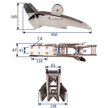 Osculati Polished Stainless Steel Seesaw Roller – For Anchors Up To 12kg – Robust & Well-Finished