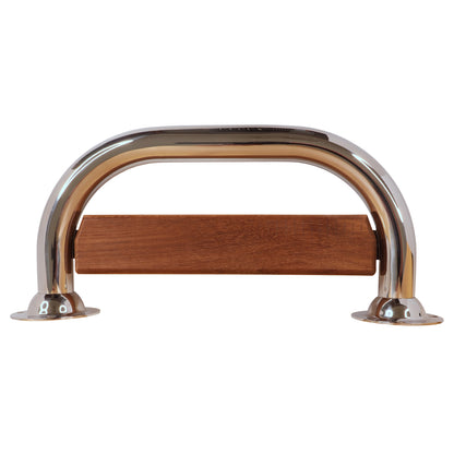 Boat Transom Step - Teak & Stainless Steel - 306 x 135mm - Beautifully Finished