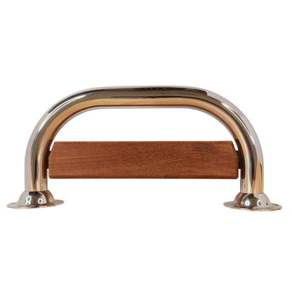 Boat Transom Step - Teak & Stainless Steel - 306 x 135mm - Beautifully Finished