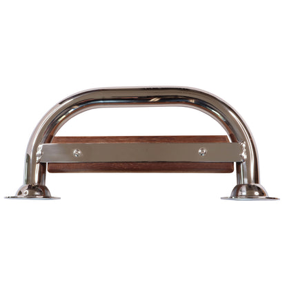 Boat Transom Step - Teak & Stainless Steel - 306 x 135mm - Beautifully Finished