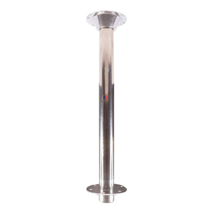 Osculati Table Pedestal Set - Polished Stainless Steel Post – Aluminium Base & Top Fittings With Easy Taper Fitment – 700mm Height