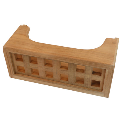 Teak Holder For Your Boat’s Bathroom & Shower Items – 256mm Length – Removable Base Grate